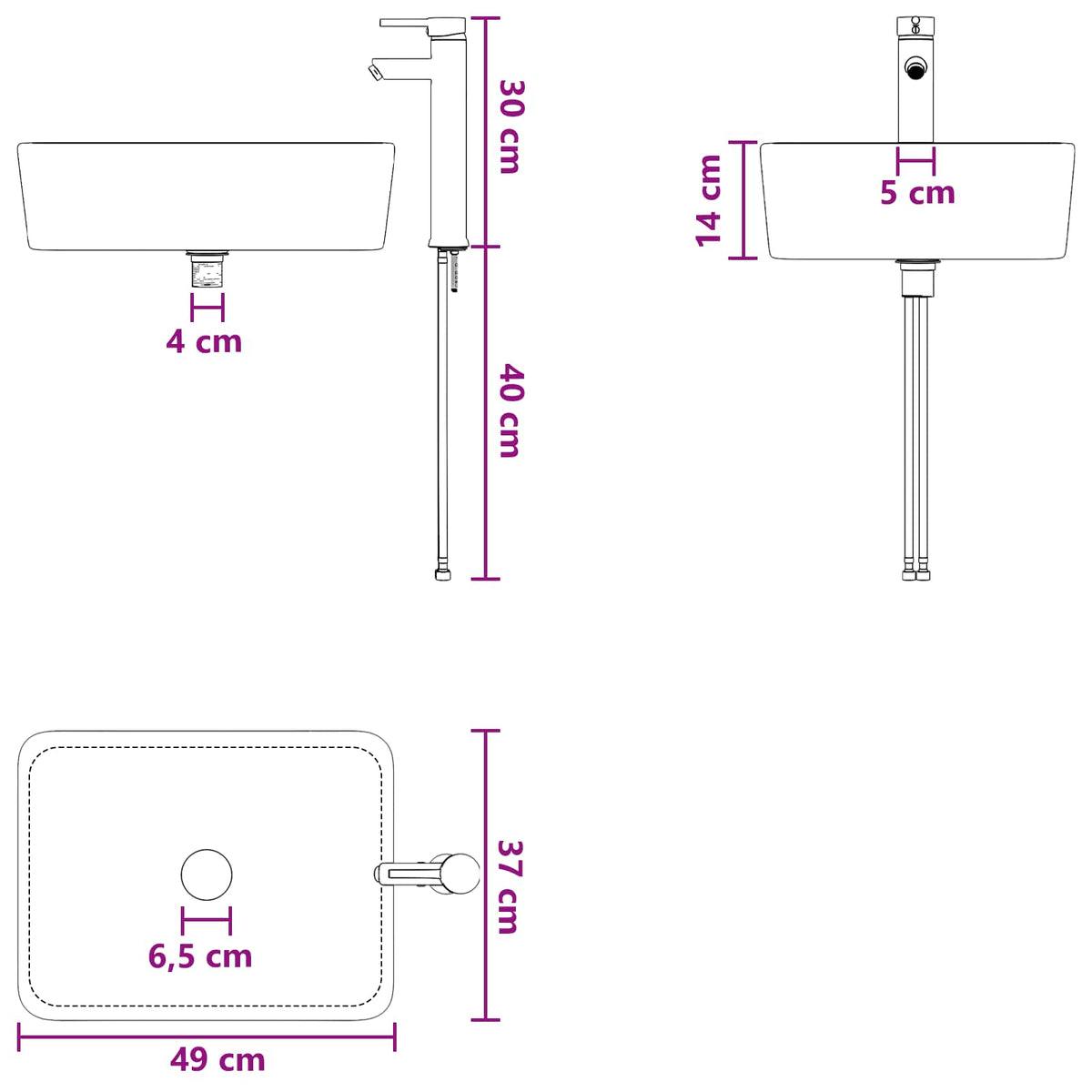 Set namještaja za kupaonicu Siva Sonoma Konstruirano drvo 62.5 x 44.5 x 50 cm