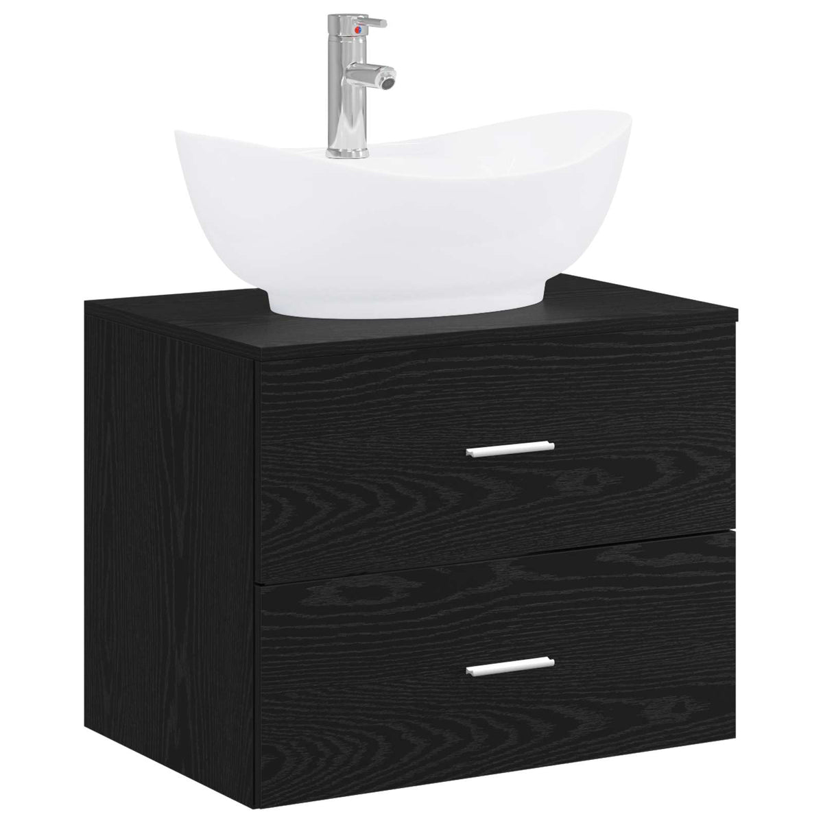 Set namještaja za kupaonicu Crni hrast Konstruirano drvo Crna 62,5 x 44,5 x 50 cm