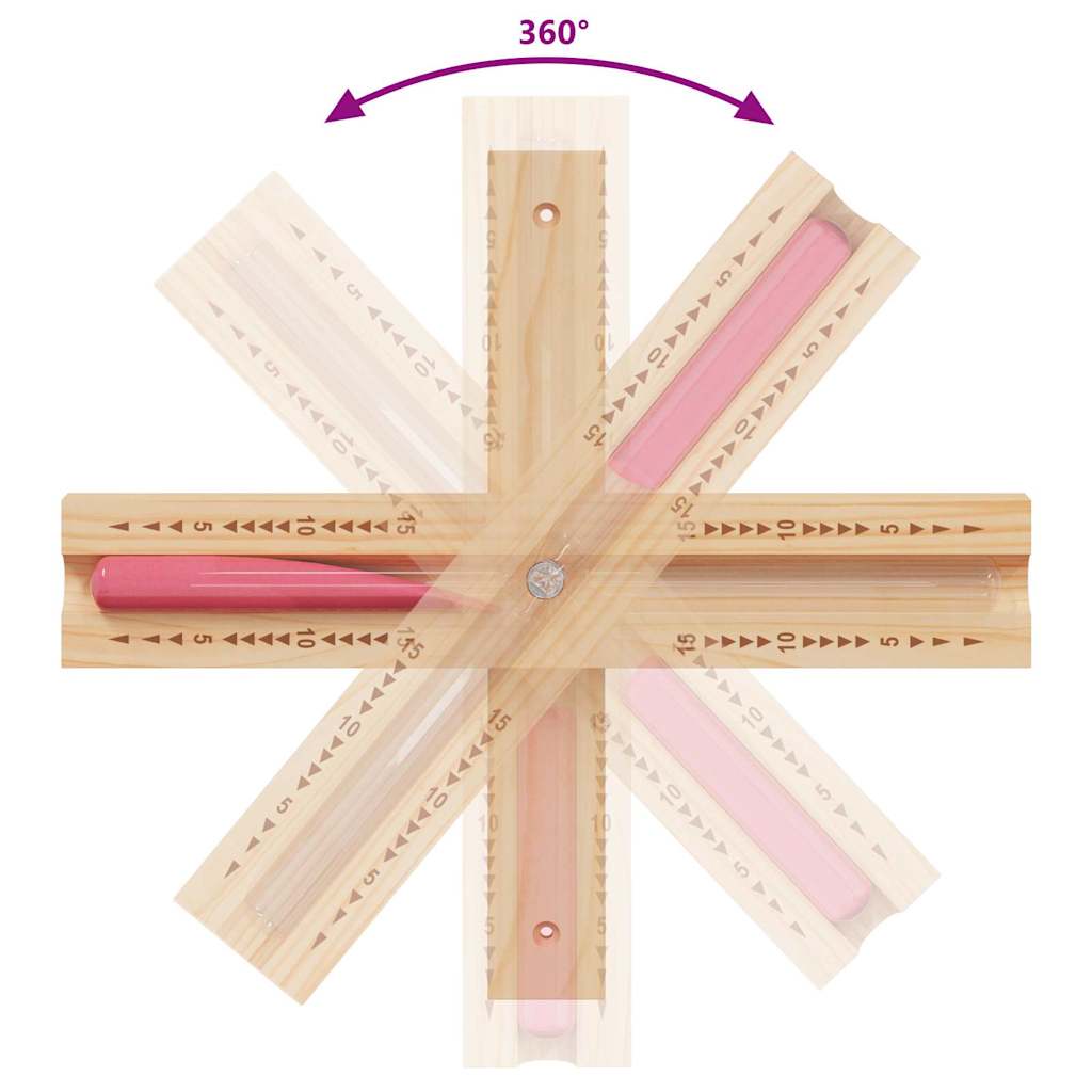 Set pribora za saunu 5 pcs Crna Aluminij i čvrsto drvo bora