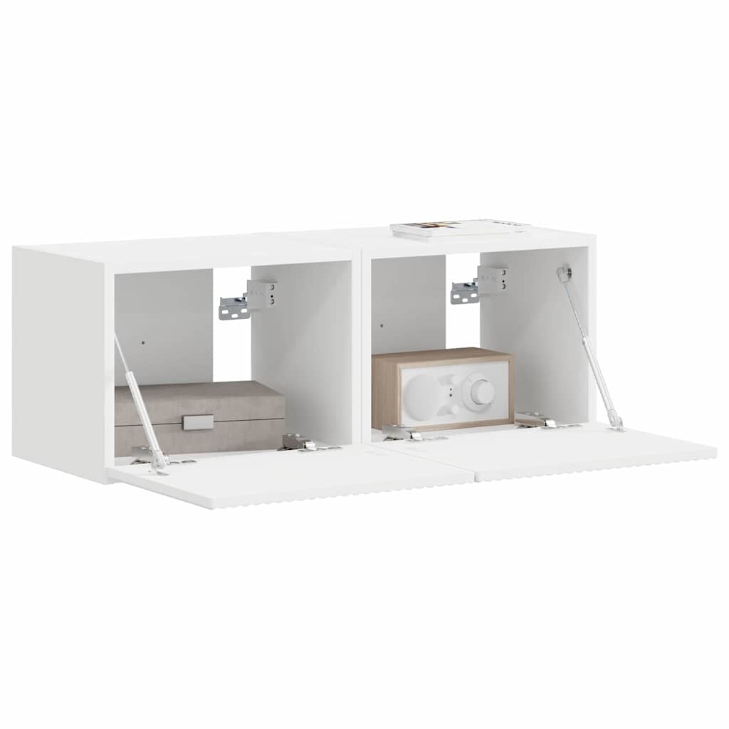 TV zidni ormar 2 pcs Bijelo 39 x 31 x 29,5 cm Konstruirano drvo