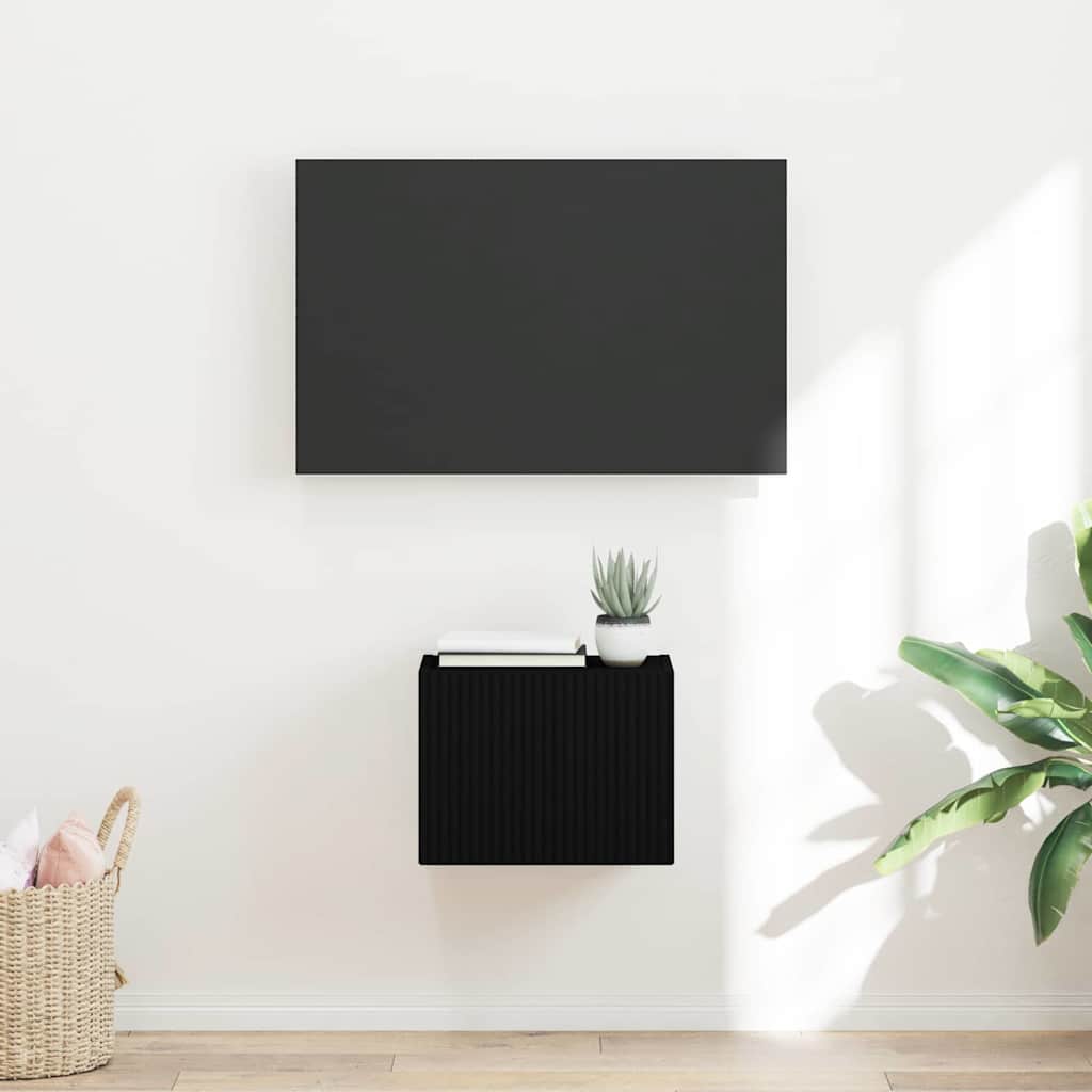 TV zidni ormar Zidne Crna 39 x 31 x 29,5 cm Konstruirano drvo