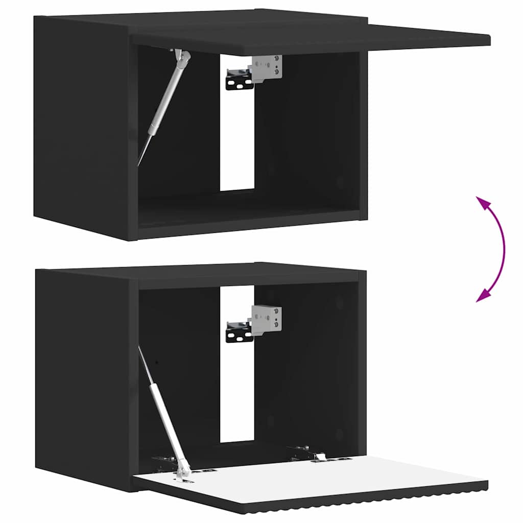 TV zidni ormar Zidne Crna 39 x 31 x 29,5 cm Konstruirano drvo
