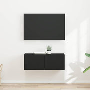 TV zidni ormar 2 pcs Crna 39 x 31 x 29,5 cm Konstruirano drvo