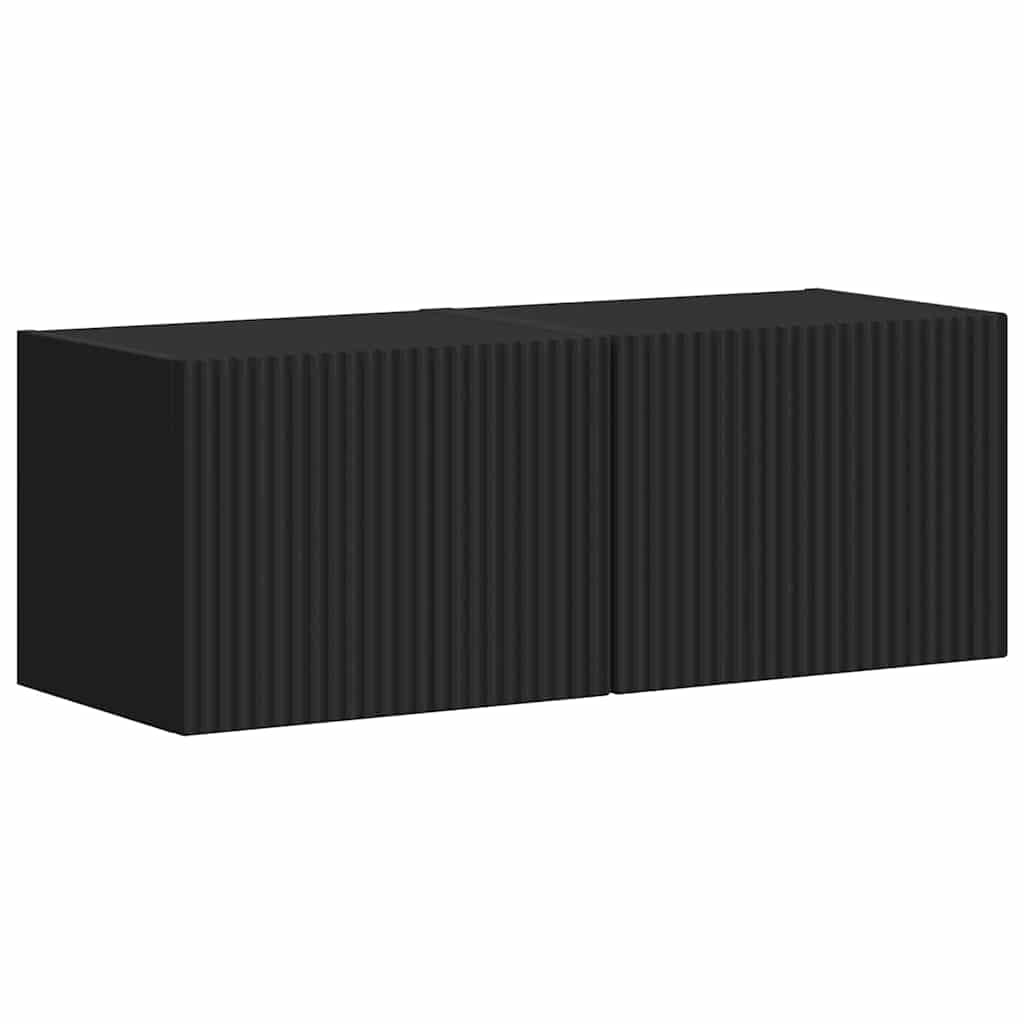 TV zidni ormar 2 pcs Crna 39 x 31 x 29,5 cm Konstruirano drvo