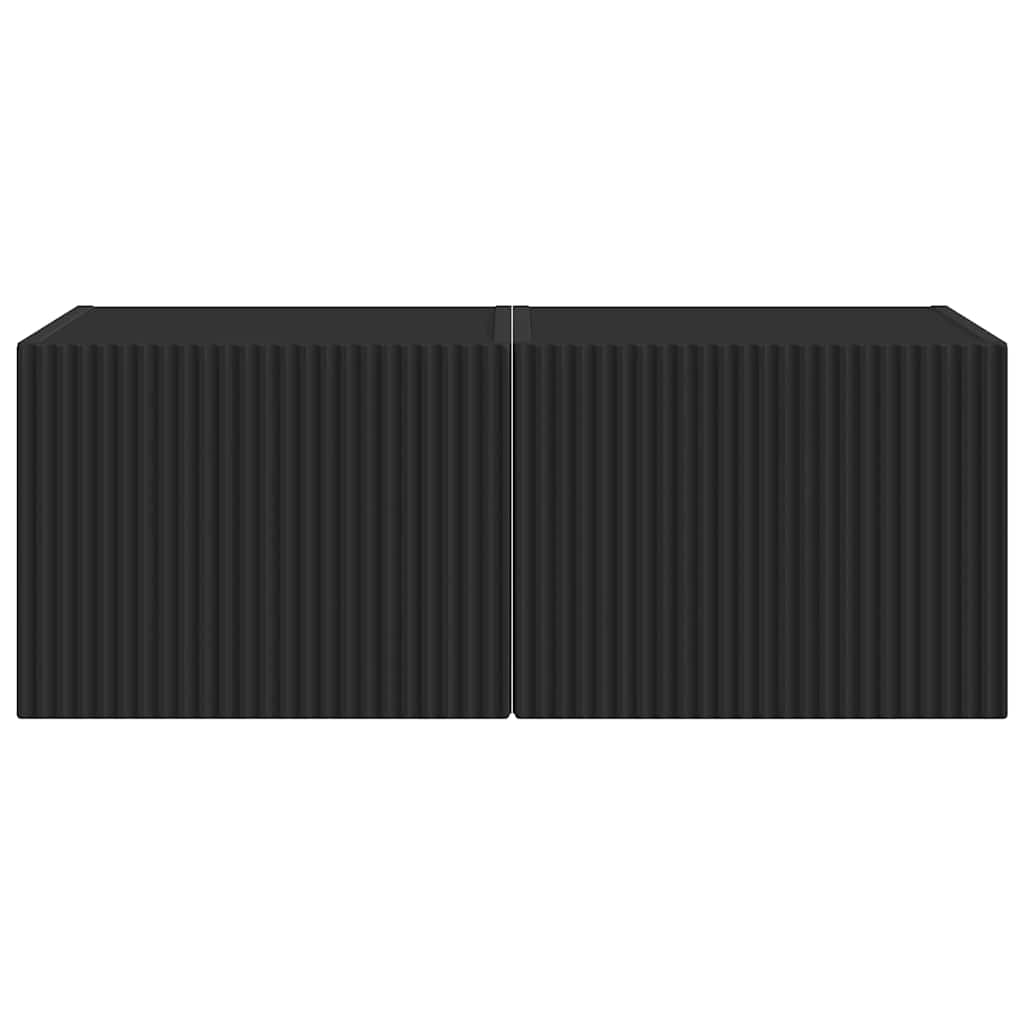 TV zidni ormar 2 pcs Crna 39 x 31 x 29,5 cm Konstruirano drvo