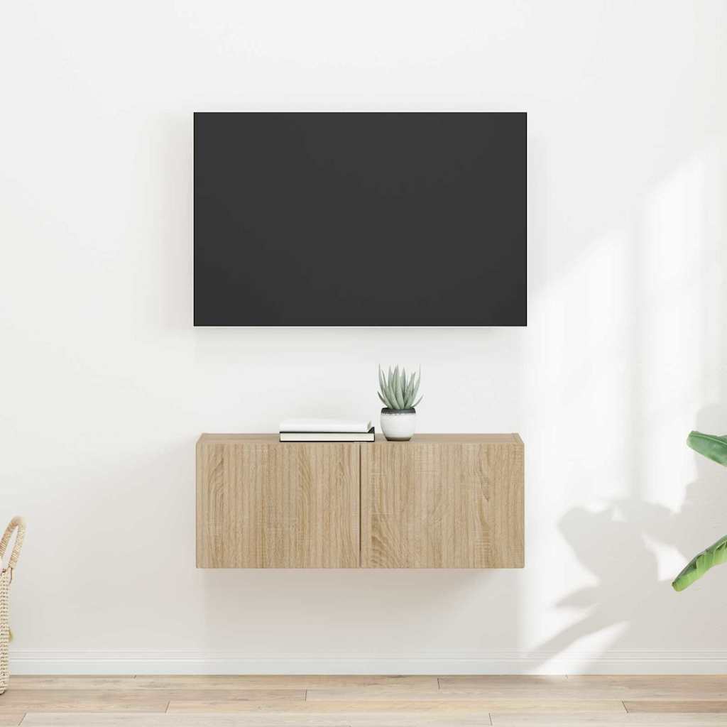 TV zidni ormar 2 pcs Sonoma 39 x 31 x 29,5 cm Konstruirano drvo