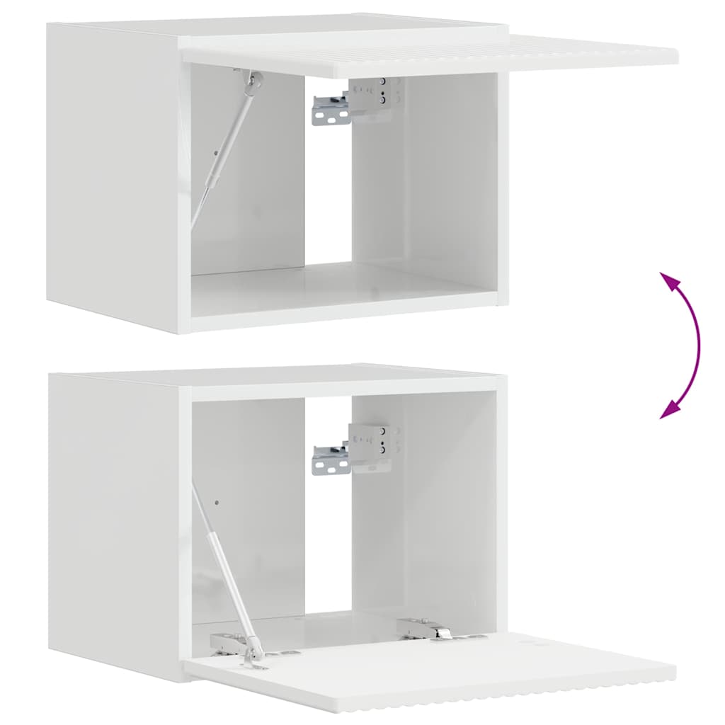 TV zidni ormar Zidne Sjajno bijelo 39 x 31 x 29,5 cm