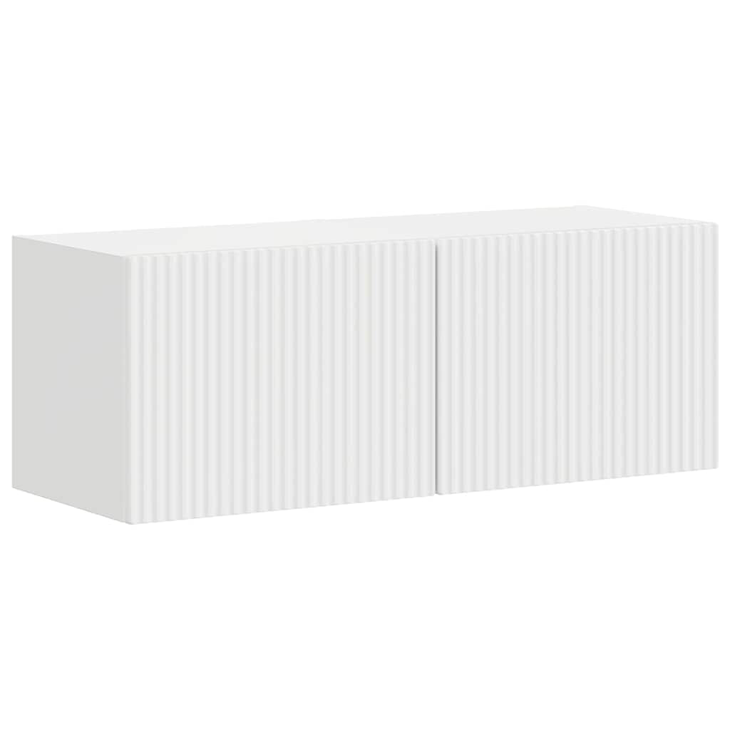 TV zidni ormar Zidne 2 pcs Sjajno bijelo 39 x 31 x 29,5 cm