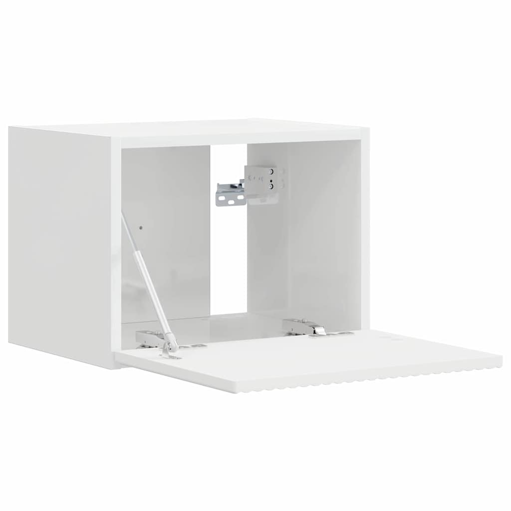 TV zidni ormar Zidne 2 pcs Sjajno bijelo 39 x 31 x 29,5 cm