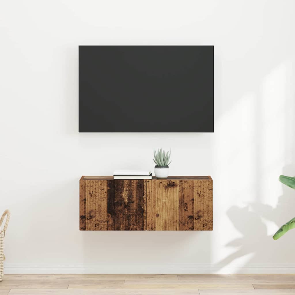 TV zidni ormar Zidne 2 pcs Staro drvo 39 x 31 x 29,5 cm