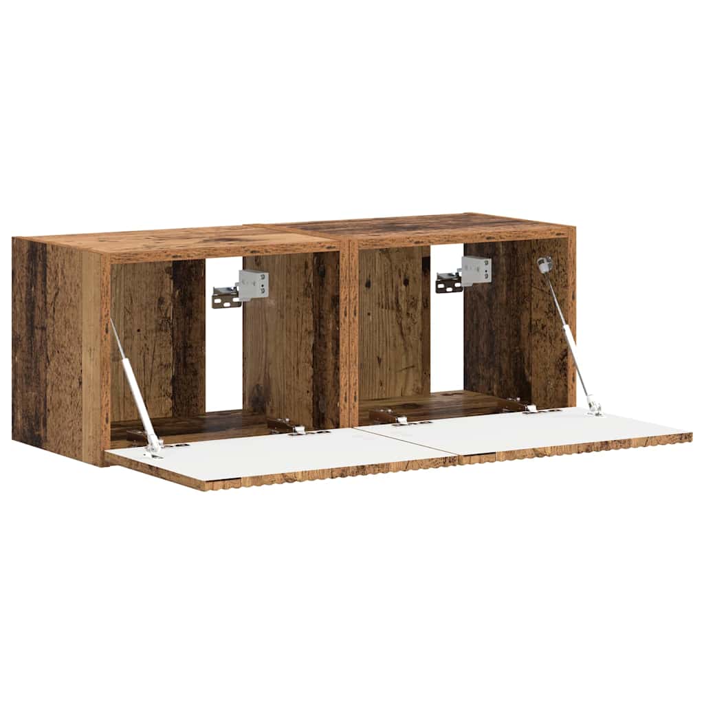 TV zidni ormar Zidne 2 pcs Staro drvo 39 x 31 x 29,5 cm