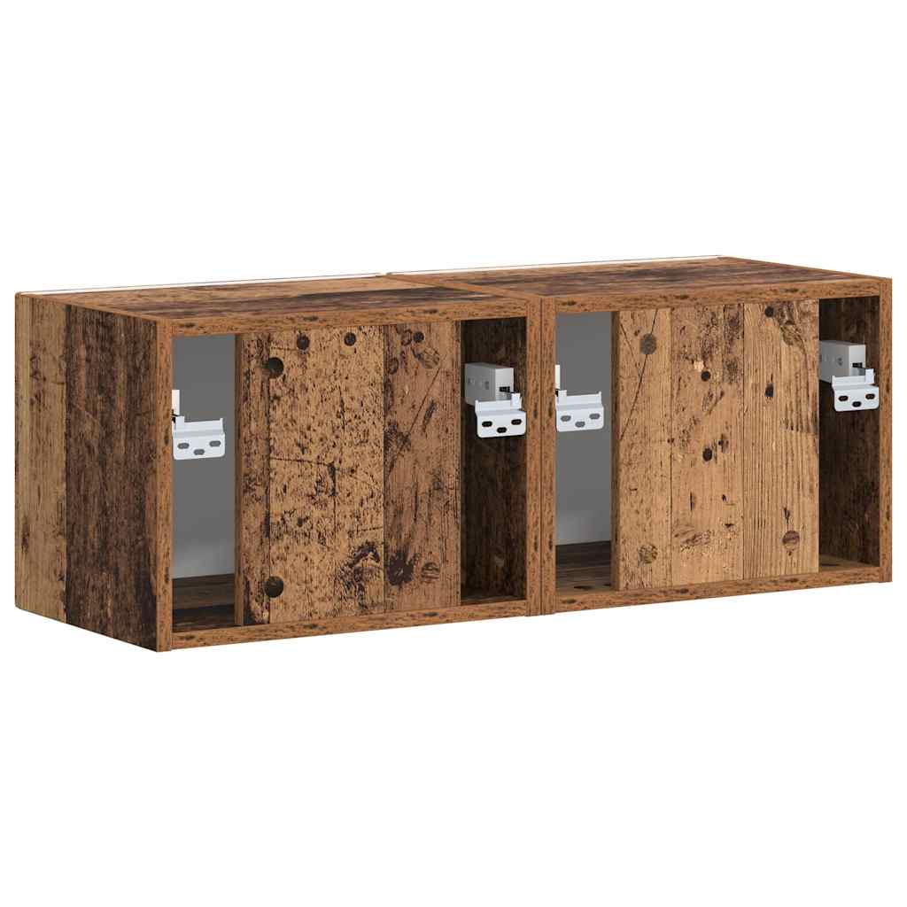TV zidni ormar Zidne 2 pcs Staro drvo 39 x 31 x 29,5 cm