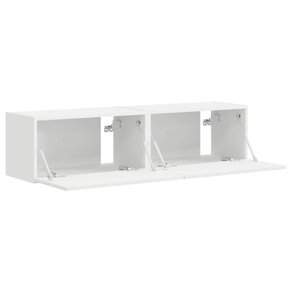 TV zidni ormar 2 pcs Bijelo 60 x 31 x 29,5 cm Konstruirano drvo