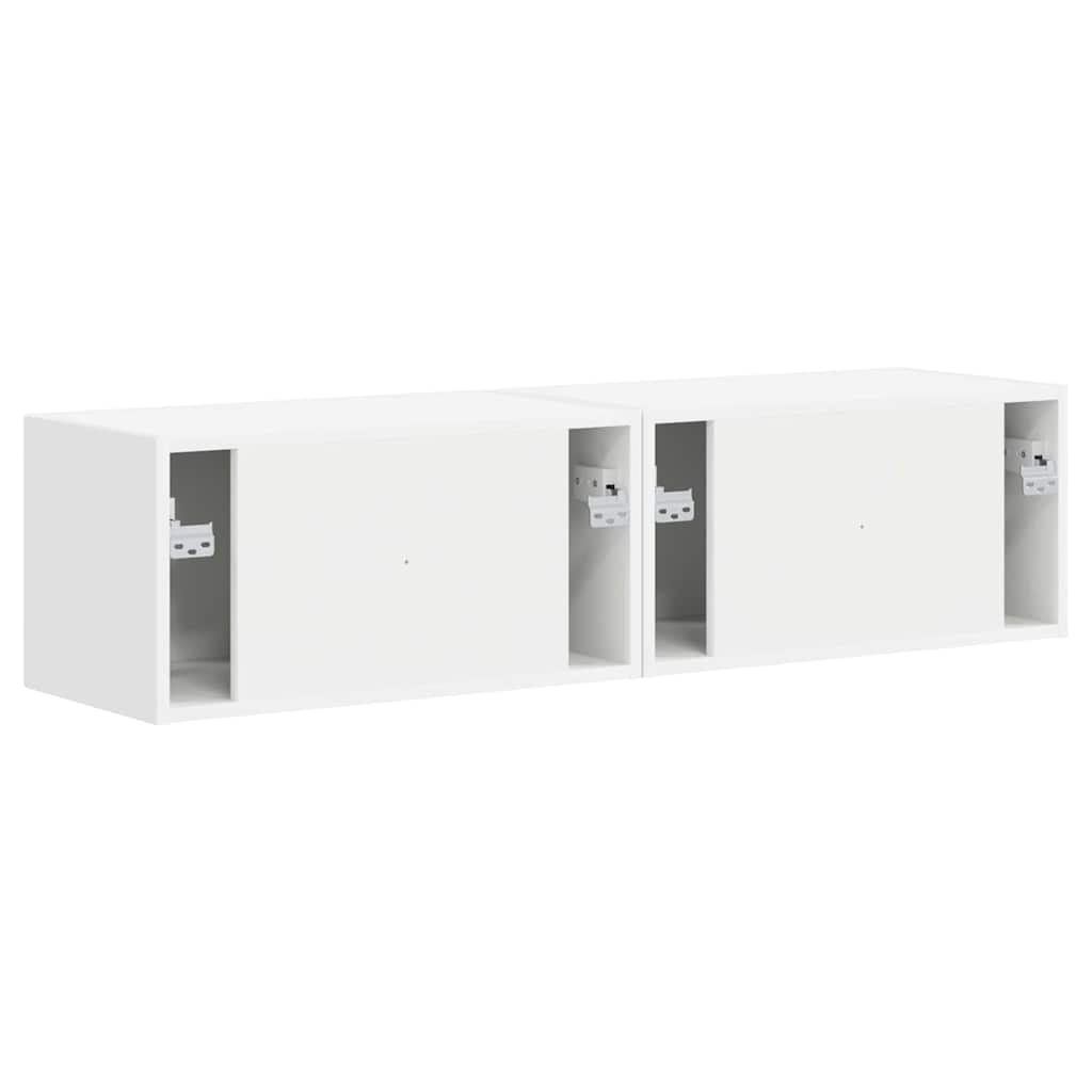 TV zidni ormar 2 pcs Bijelo 60 x 31 x 29,5 cm Konstruirano drvo