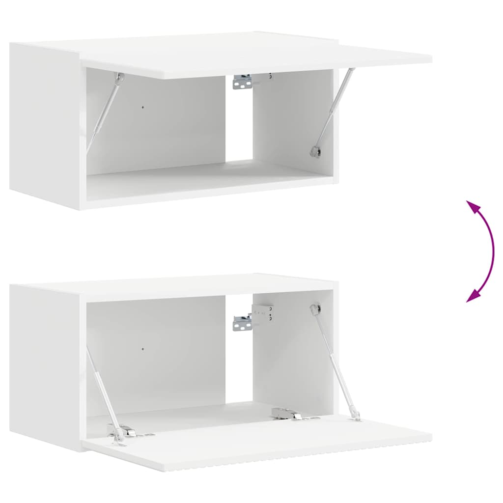 TV zidni ormar 2 pcs Bijelo 60 x 31 x 29,5 cm Konstruirano drvo