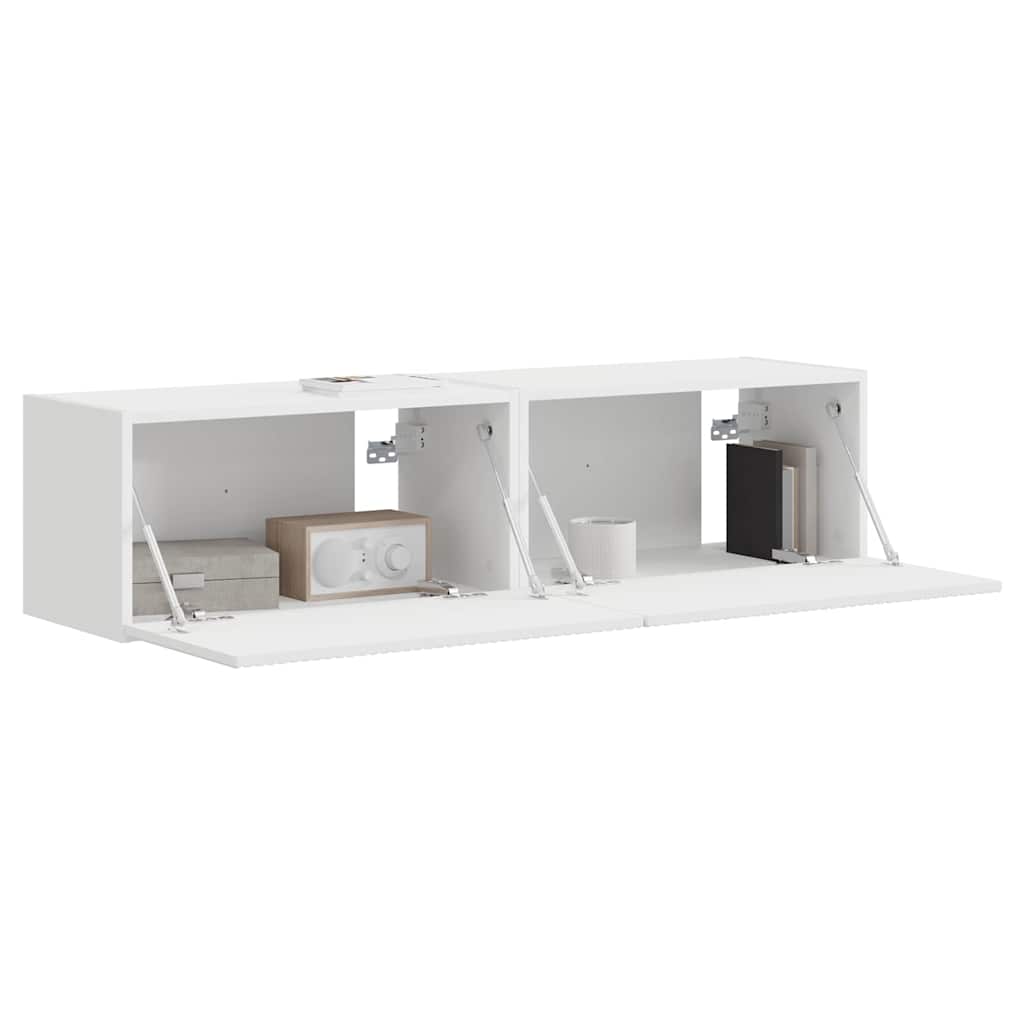 TV zidni ormar 2 pcs Bijelo 60 x 31 x 29,5 cm Konstruirano drvo