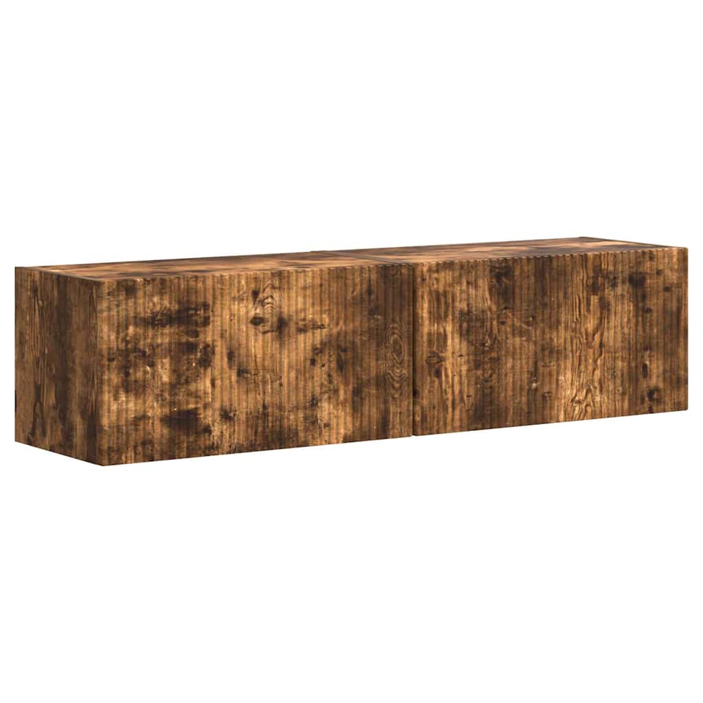 TV zidni ormar Zidne 2 pcs Dimljeni hrast 60 x 31 x 29,5 cm