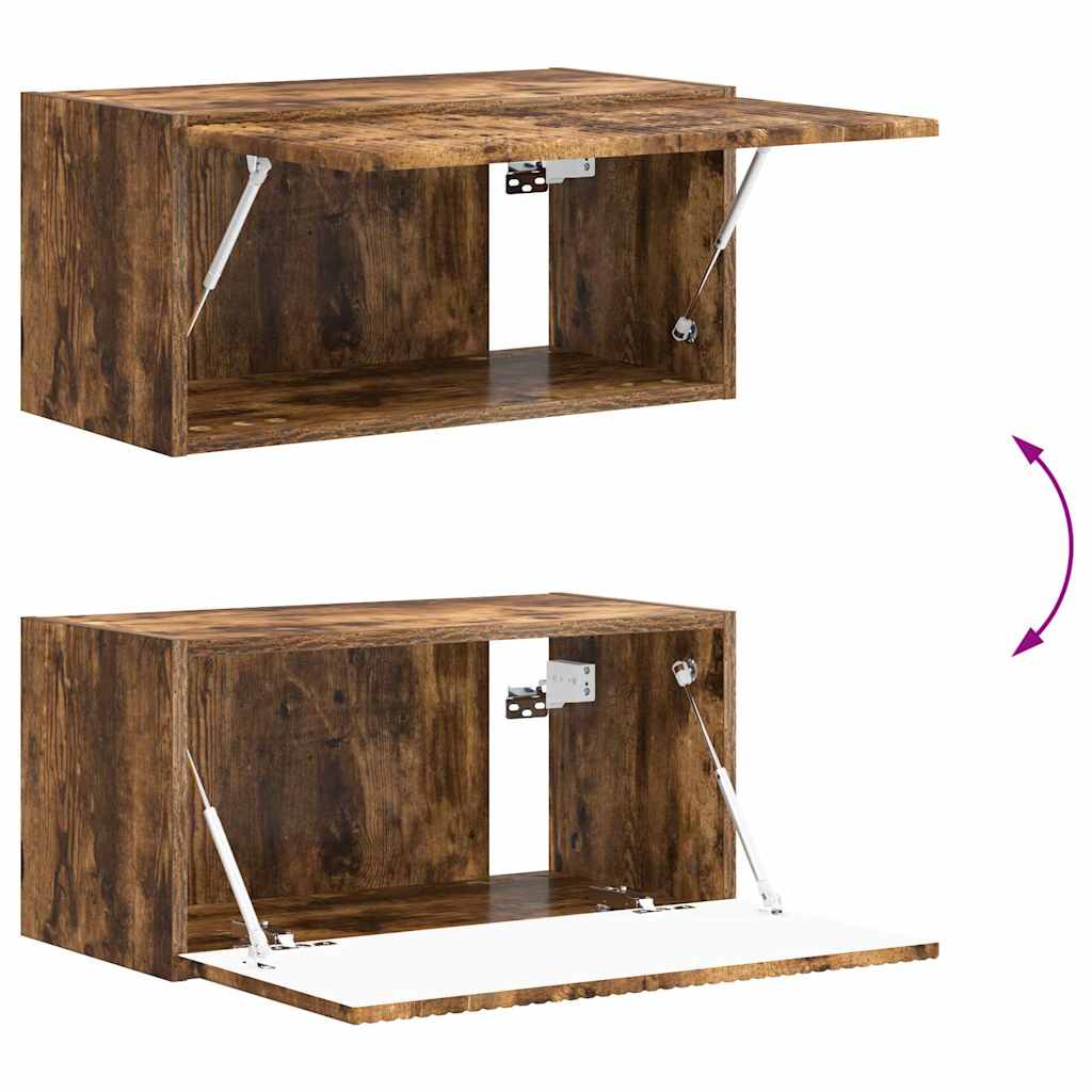 TV zidni ormar Zidne 2 pcs Dimljeni hrast 60 x 31 x 29,5 cm