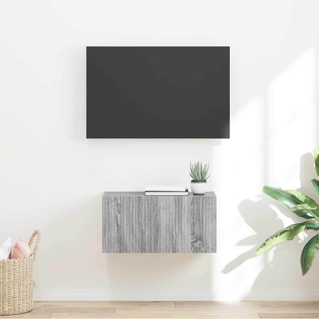 TV zidni ormar Siva Sonoma 60 x 31 x 29,5 cm Konstruirano drvo