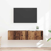 TV zidni ormar Zidne 2 pcs Staro drvo 60 x 31 x 29,5 cm
