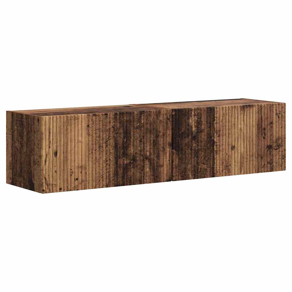 TV zidni ormar Zidne 2 pcs Staro drvo 60 x 31 x 29,5 cm