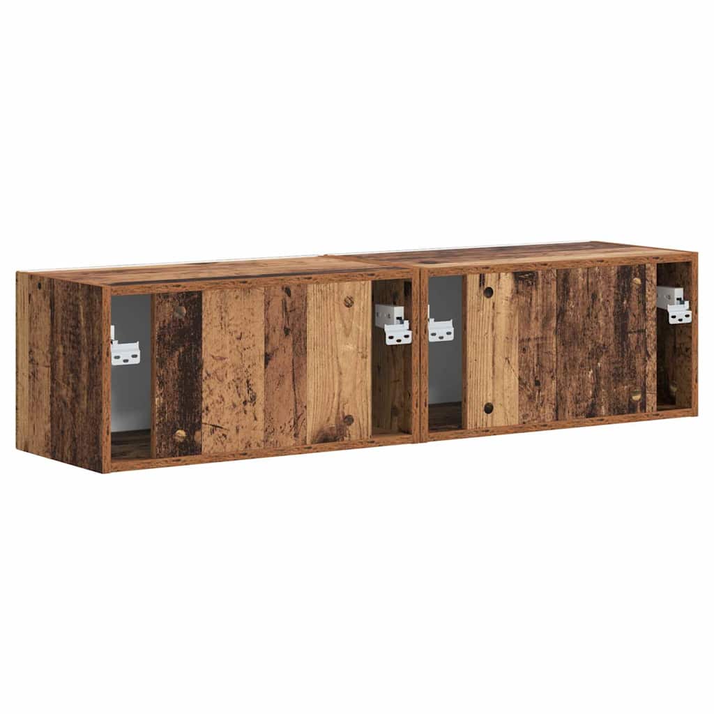 TV zidni ormar Zidne 2 pcs Staro drvo 60 x 31 x 29,5 cm