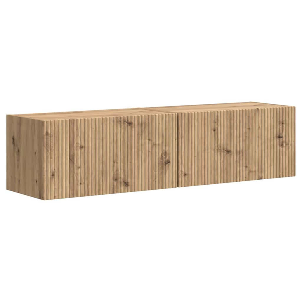 TV zidni ormar 2 pcs Umjetnička hrastovina 60 x 31 x 29,5 cm
