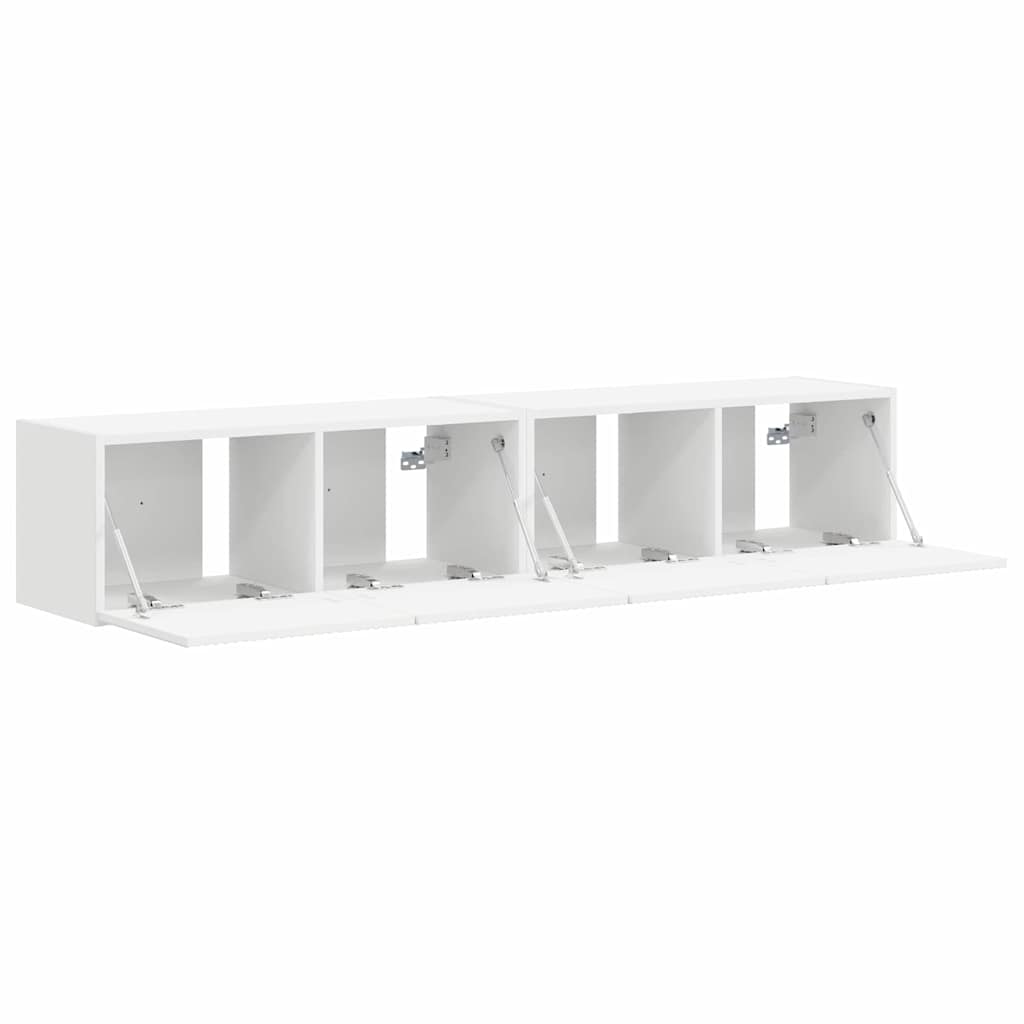 TV zidni ormar Zidne 2 pcs Bijelo 78,5 x 31 x 29,5 cm