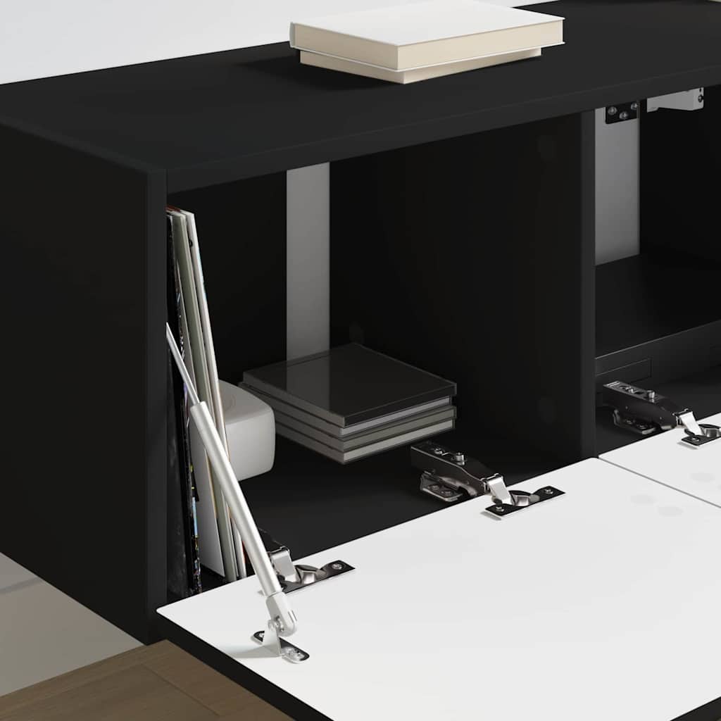 TV zidni ormar Zidne Crna 78,5 x 31 x 29,5 cm Konstruirano drvo