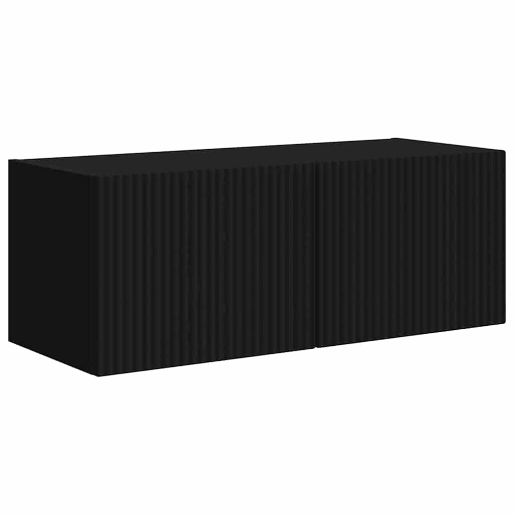 TV zidni ormar Zidne Crna 78,5 x 31 x 29,5 cm Konstruirano drvo