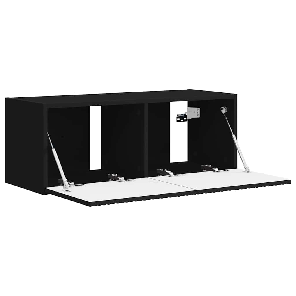 TV zidni ormar Zidne Crna 78,5 x 31 x 29,5 cm Konstruirano drvo