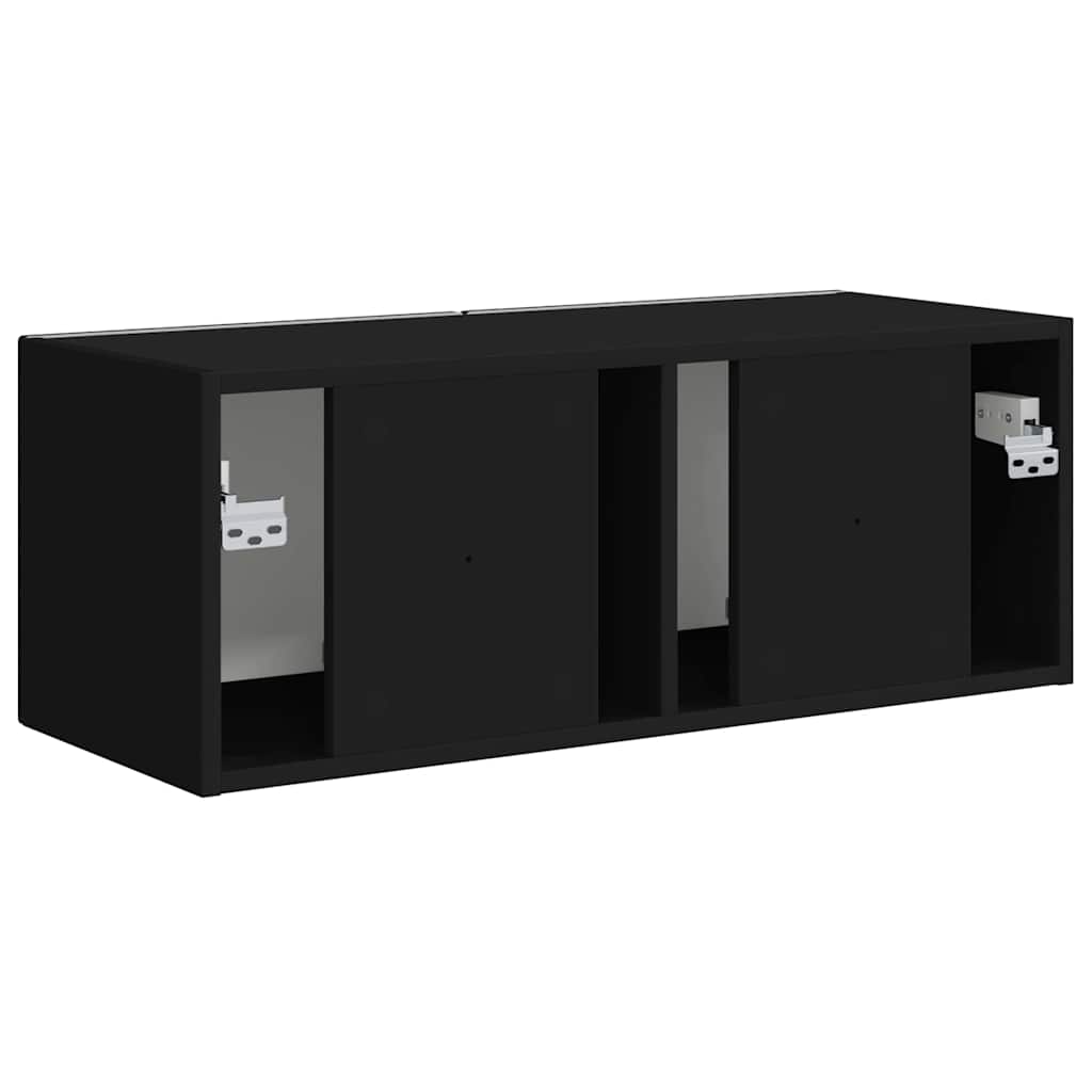 TV zidni ormar Zidne Crna 78,5 x 31 x 29,5 cm Konstruirano drvo