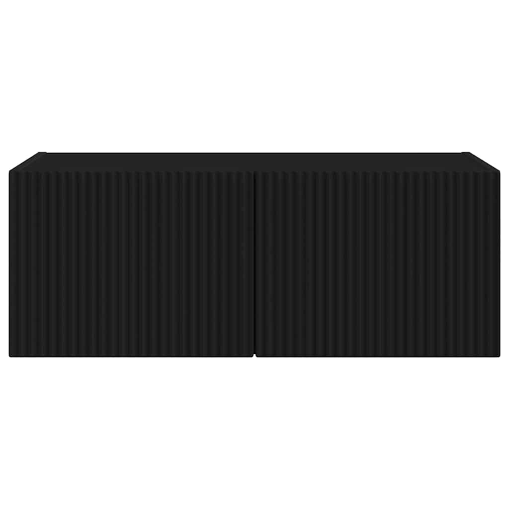 TV zidni ormar Zidne Crna 78,5 x 31 x 29,5 cm Konstruirano drvo