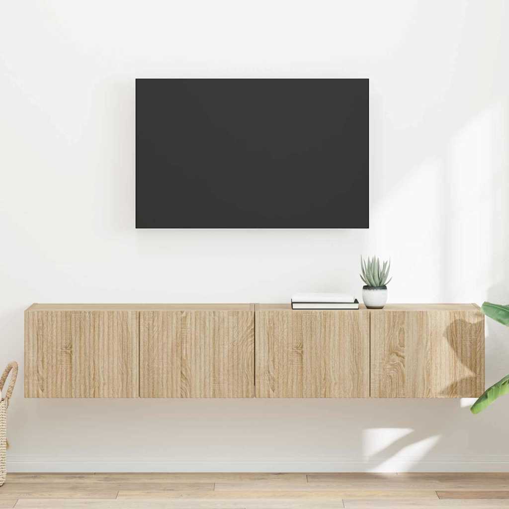 TV zidni ormar Zidne 2 pcs Sonoma 78,5 x 31 x 29,5 cm