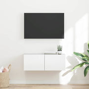 TV zidni ormar Zidne Sjajno bijelo 78,5 x 31 x 29,5 cm