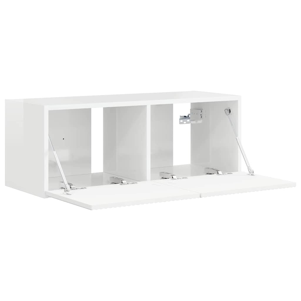 TV zidni ormar Zidne Sjajno bijelo 78,5 x 31 x 29,5 cm