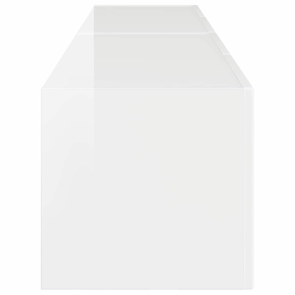 TV zidni ormar Zidne 2 pcs Sjajno bijelo 78,5 x 31 x 29,5 cm