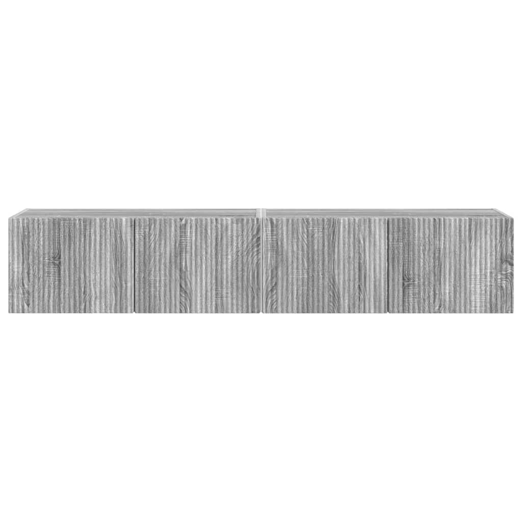 TV zidni ormar Zidne 2 pcs Siva Sonoma 78,5 x 31 x 29,5 cm