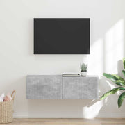 TV zidni ormar Zidne Beton 98 x 31 x 29,5 cm Konstruirano drvo
