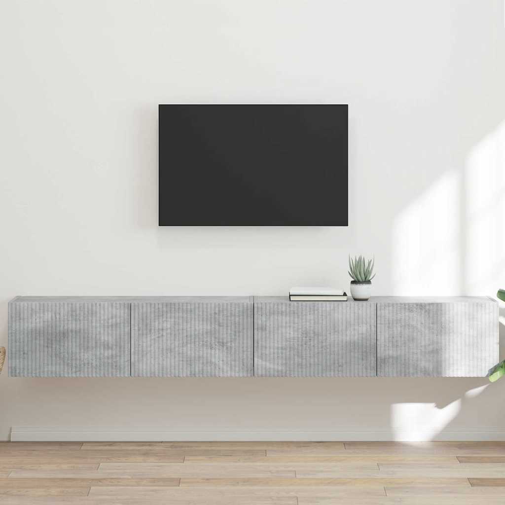 TV zidni ormar 2 pcs Beton 98 x 31 x 29,5 cm Konstruirano drvo