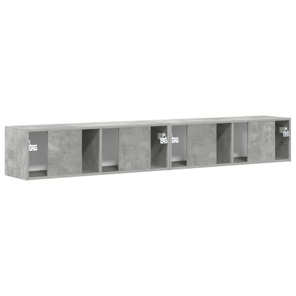 TV zidni ormar 2 pcs Beton 98 x 31 x 29,5 cm Konstruirano drvo