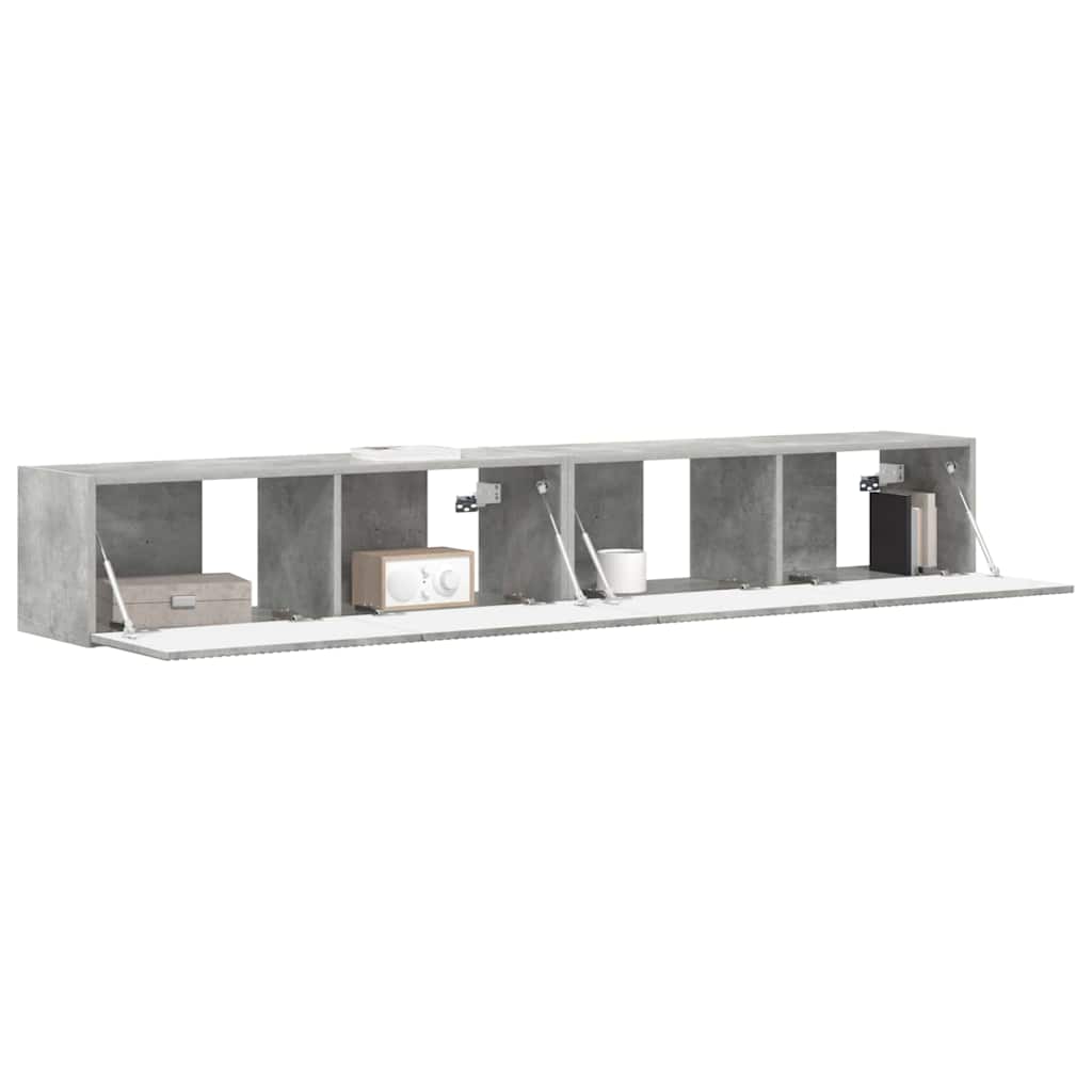 TV zidni ormar 2 pcs Beton 98 x 31 x 29,5 cm Konstruirano drvo