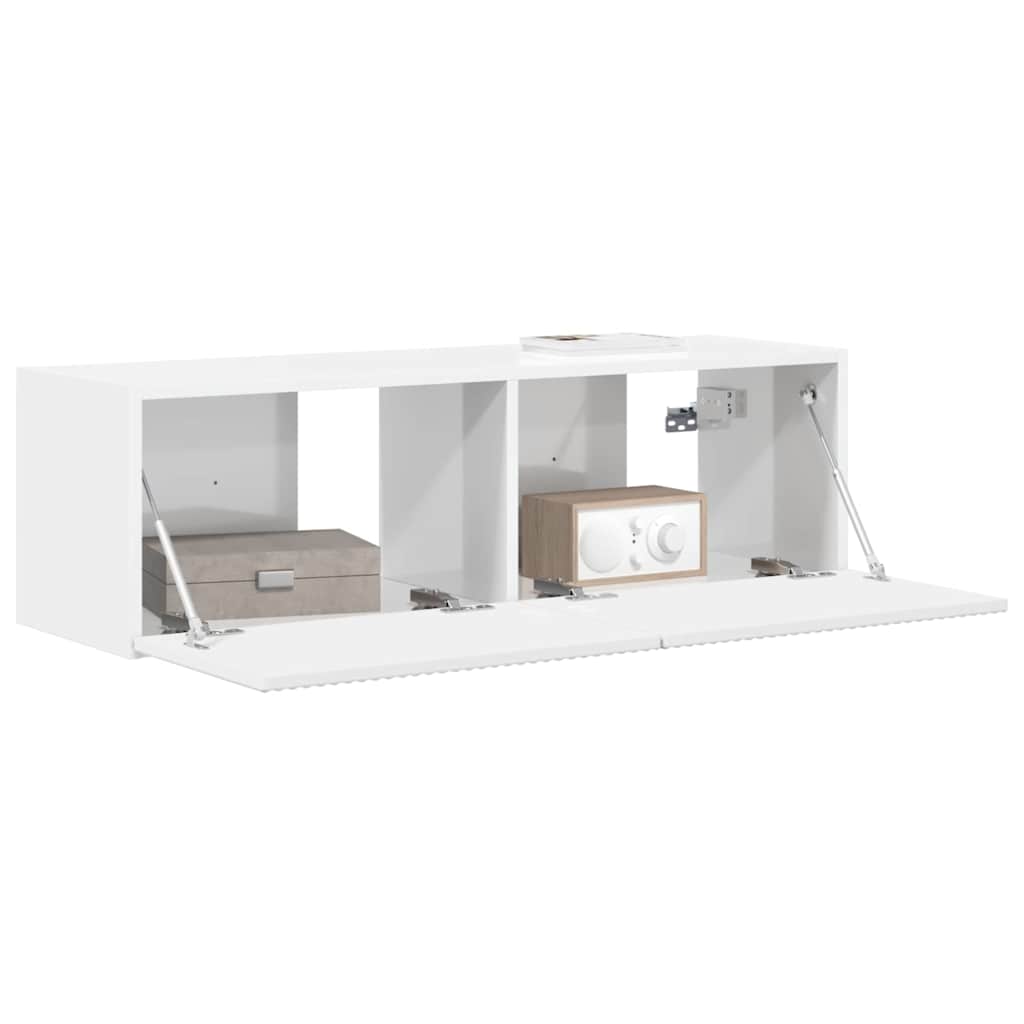 TV zidni ormar Zidne Sjajno bijelo 98 x 31 x 29,5 cm