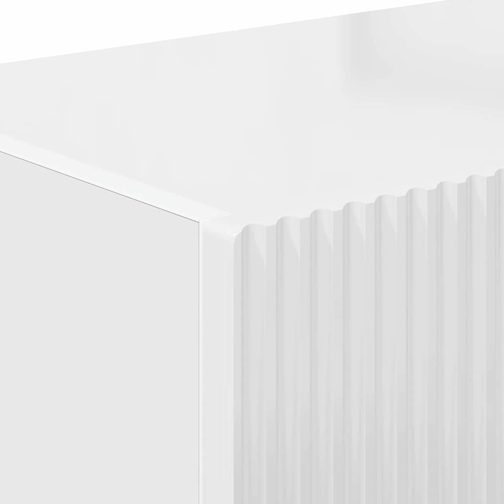 TV zidni ormar Zidne 2 pcs Sjajno bijelo 98 x 31 x 29,5 cm