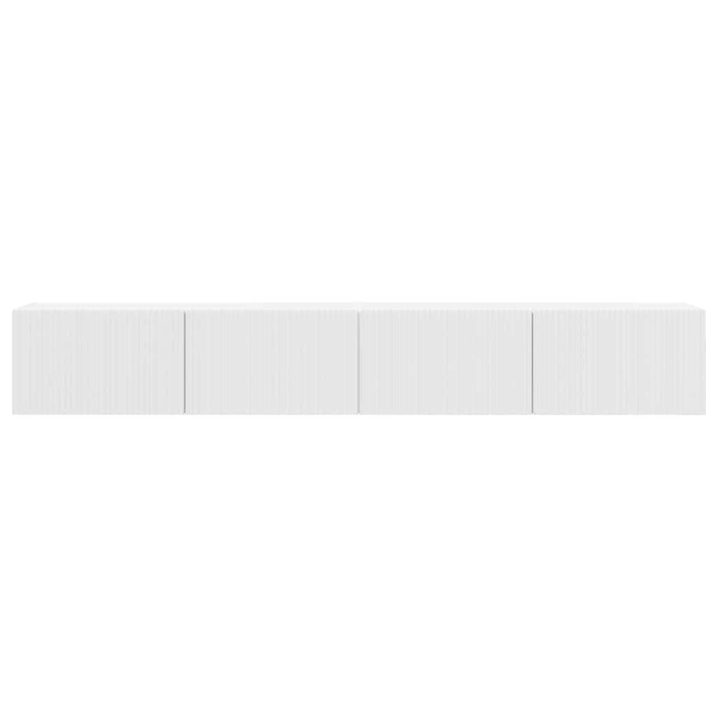 TV zidni ormar Zidne 2 pcs Sjajno bijelo 98 x 31 x 29,5 cm