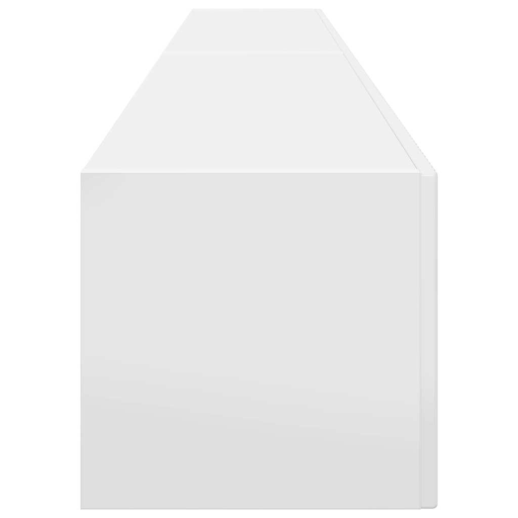 TV zidni ormar Zidne 2 pcs Sjajno bijelo 98 x 31 x 29,5 cm