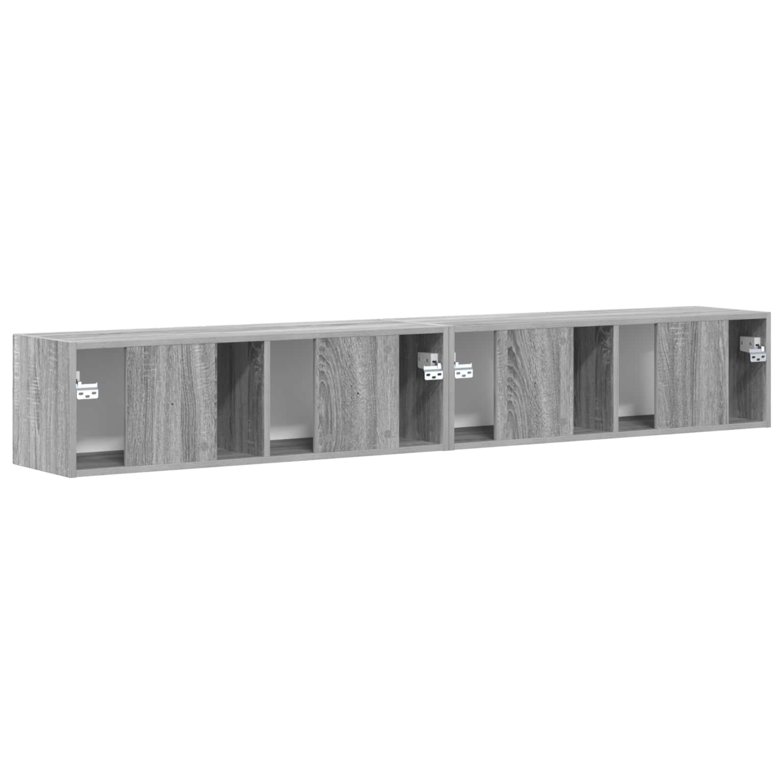 TV zidni ormar Zidne 2 pcs Siva Sonoma 98 x 31 x 29,5 cm
