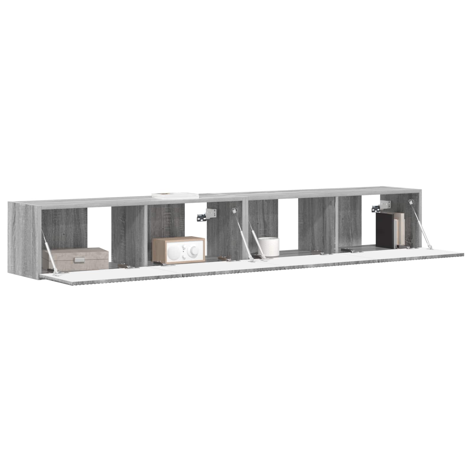 TV zidni ormar Zidne 2 pcs Siva Sonoma 98 x 31 x 29,5 cm