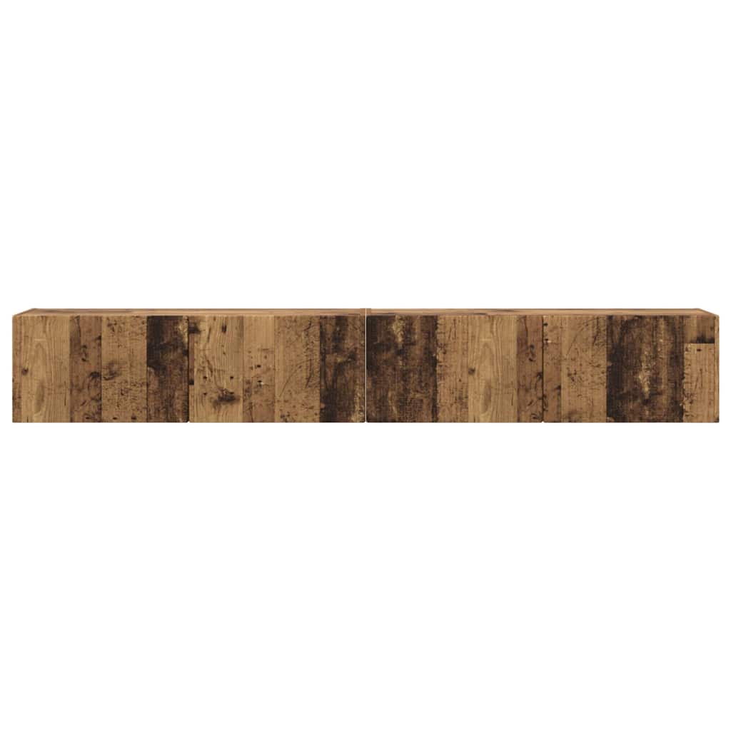 TV zidni ormar Zidne 2 pcs Staro drvo 98 x 31 x 29,5 cm
