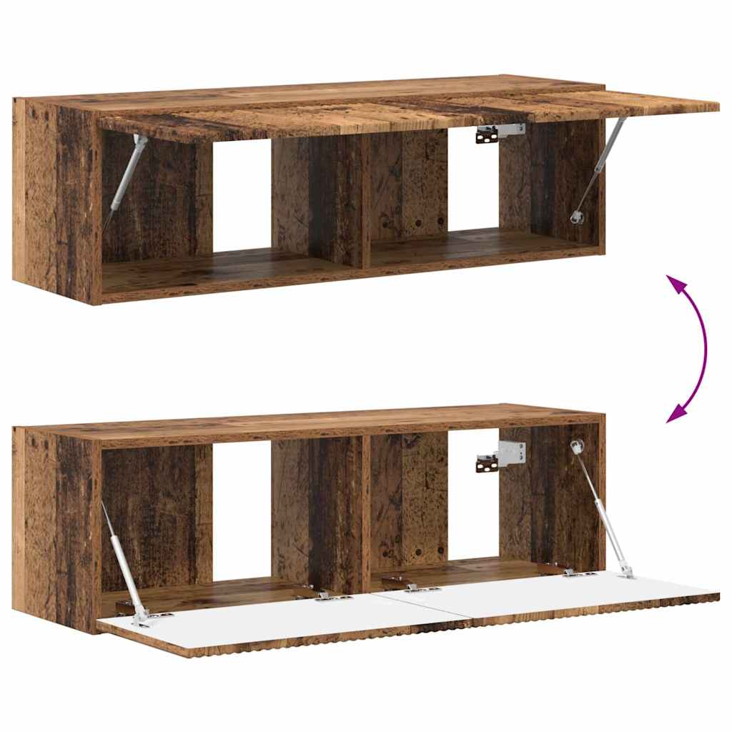 TV zidni ormar Zidne 2 pcs Staro drvo 98 x 31 x 29,5 cm